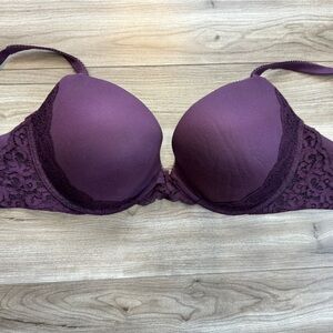 Victorias Secret Burgundy 36DDD push up underwire bra Body by Victoria 26088149
